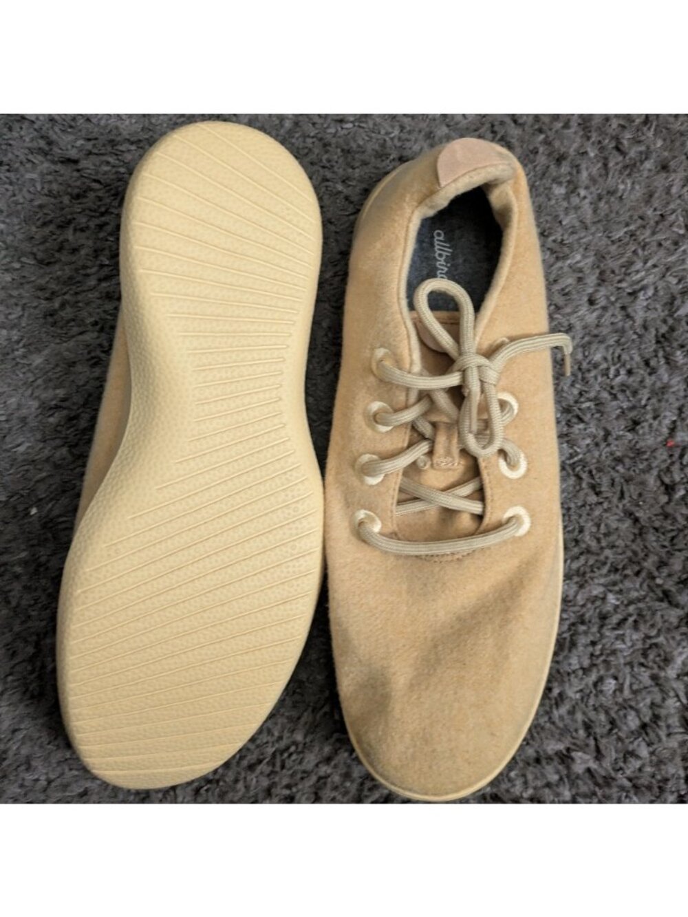 Allbirds Woolrunners Yellow Men size 13 Merino Wool 1026 - Picture 4 of 9